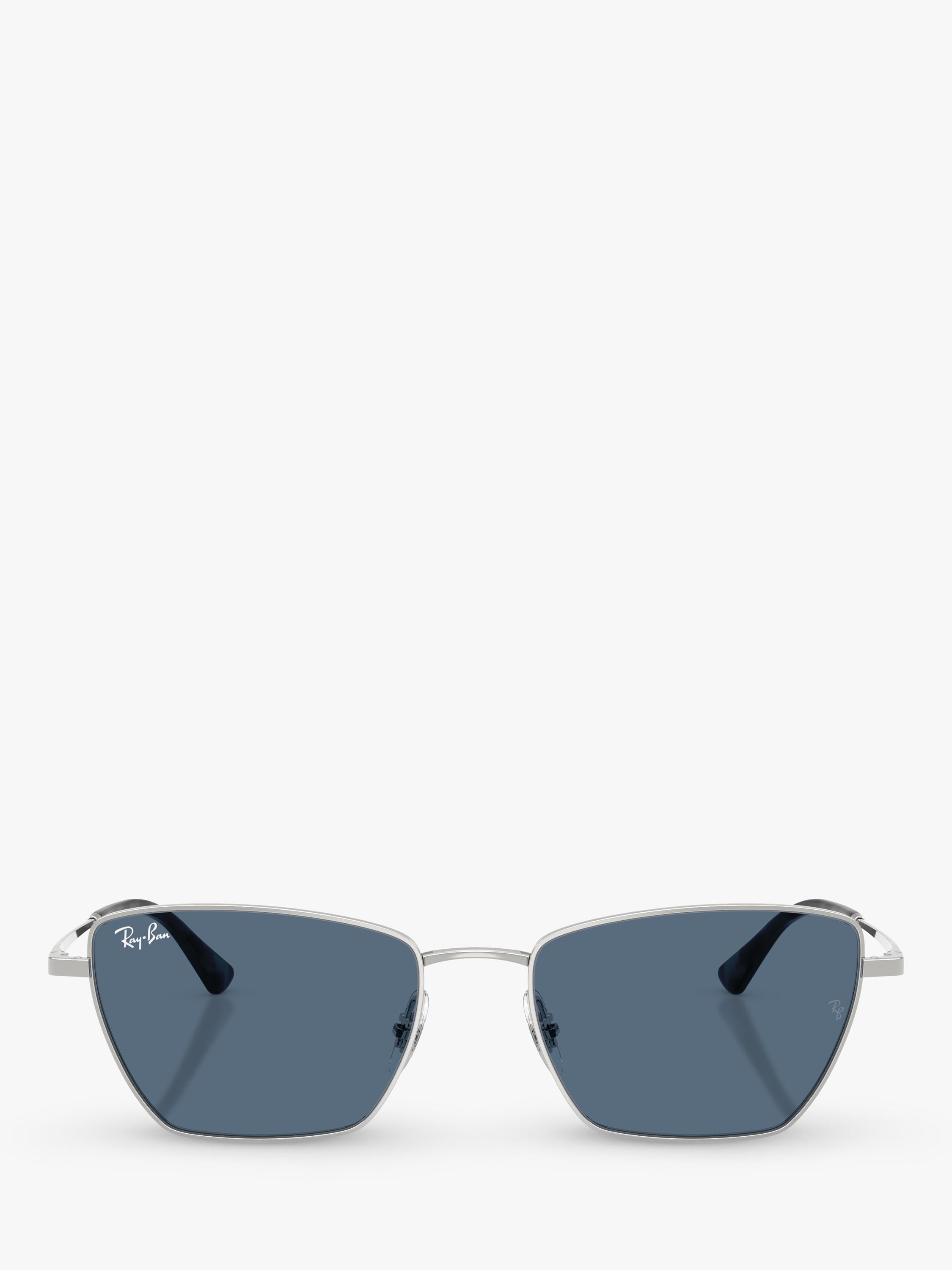 Ray-Ban RB3783 women's irregular cat eye sunglasses silver blue (British brand)