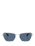 Ray-Ban RB3783 women's irregular cat eye sunglasses silver blue (British brand)