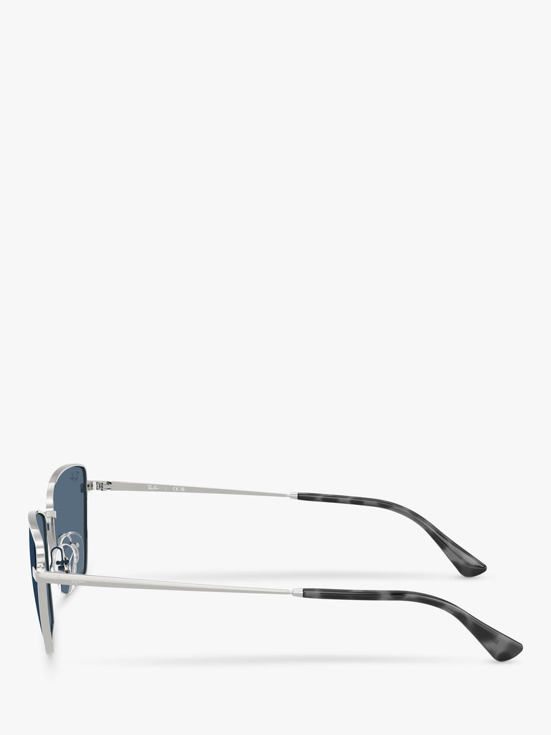 Ray-Ban RB3783 women's irregular cat eye sunglasses silver blue (British brand)