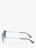 Ray-Ban RB3783 women's irregular cat eye sunglasses silver blue (British brand)