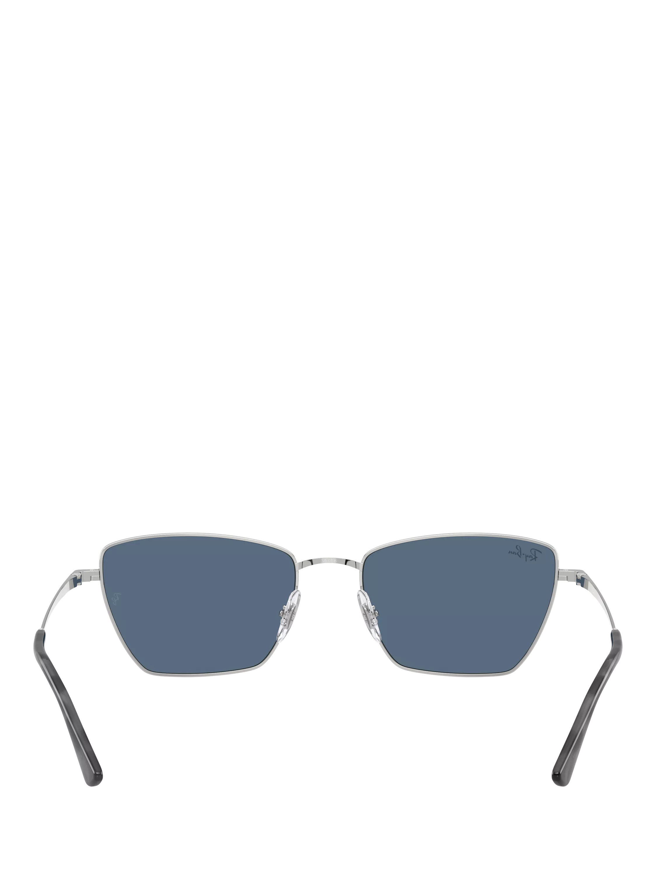 Ray-Ban RB3783 women's irregular cat eye sunglasses silver blue (British brand)