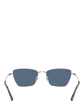 Ray-Ban RB3783 women's irregular cat eye sunglasses silver blue (British brand)