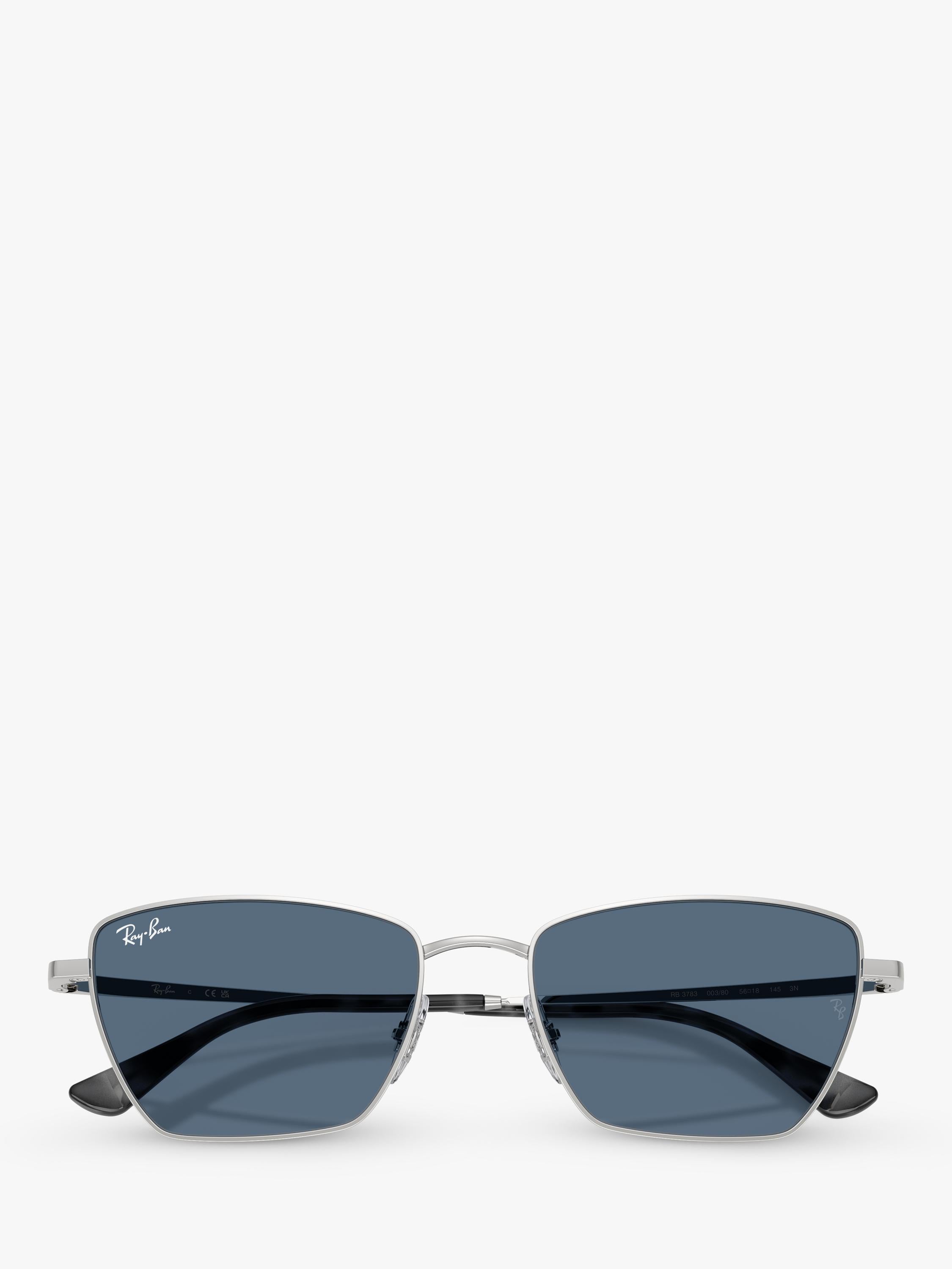 Ray-Ban RB3783 women's irregular cat eye sunglasses silver blue (British brand)