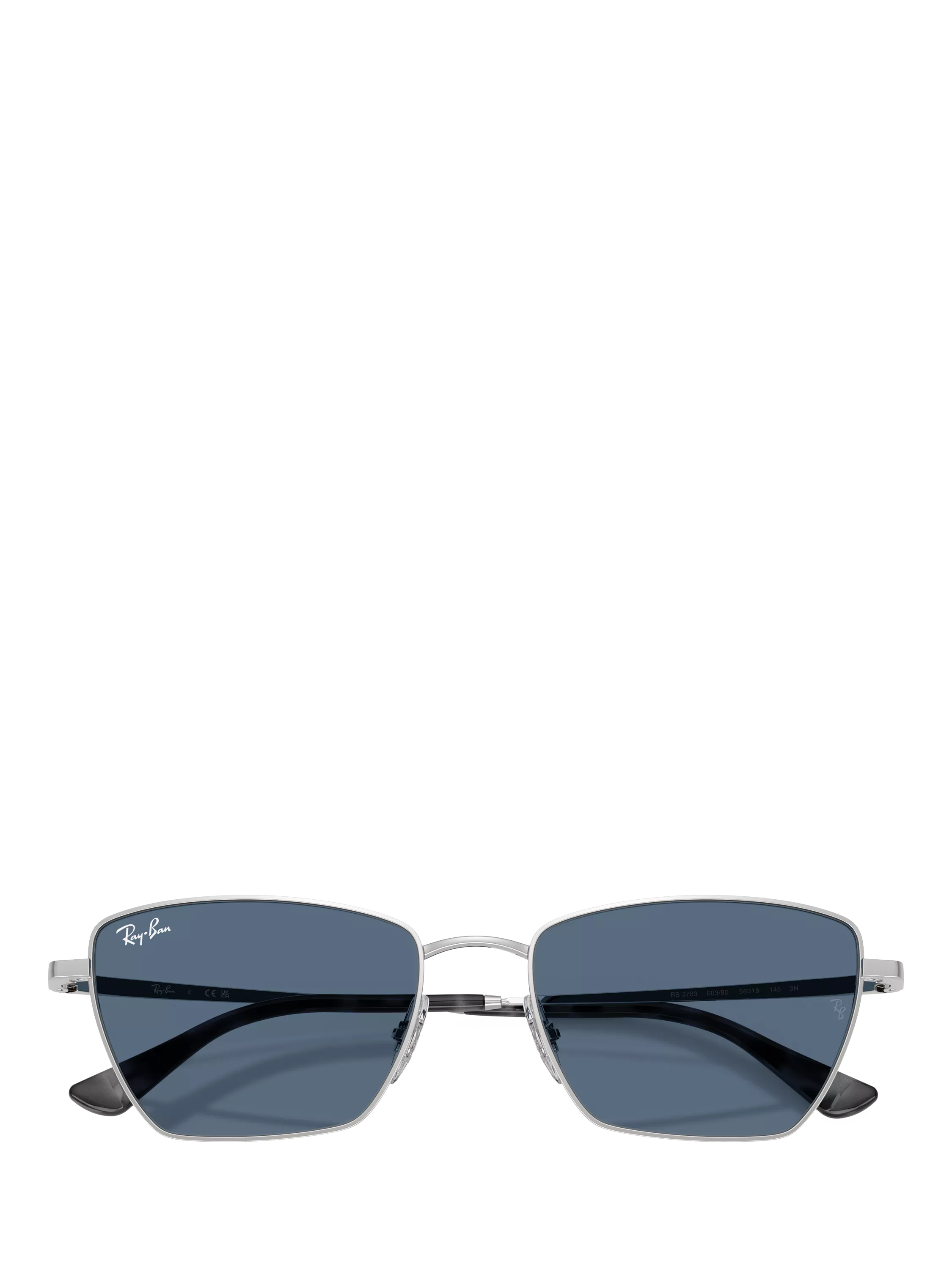 Ray-Ban RB3783 women's irregular cat eye sunglasses silver blue (British brand)
