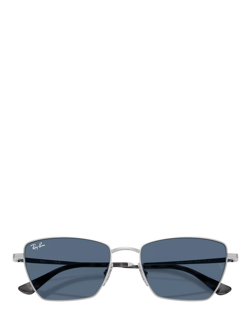 Ray-Ban RB3783 women's irregular cat eye sunglasses silver blue (British brand)