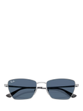 Ray-Ban RB3783 women's irregular cat eye sunglasses silver blue (British brand)