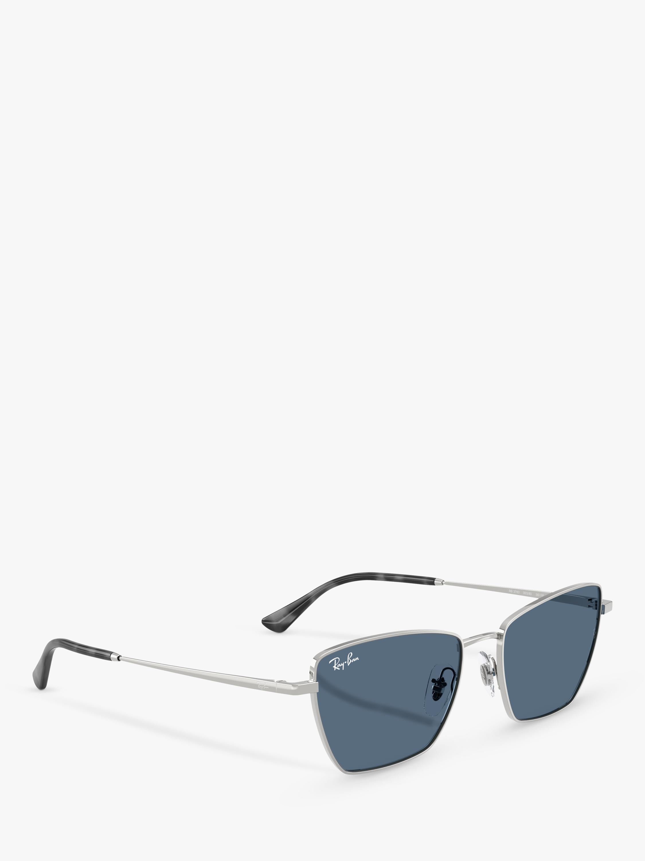 Ray-Ban RB3783 women's irregular cat eye sunglasses silver blue (British brand)