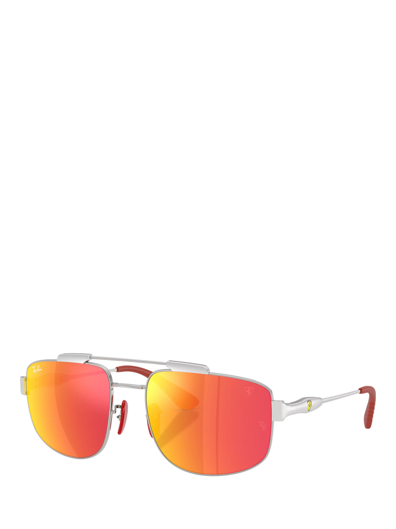 Ray-Ban metal silver square sunglasses 58mm, UK version