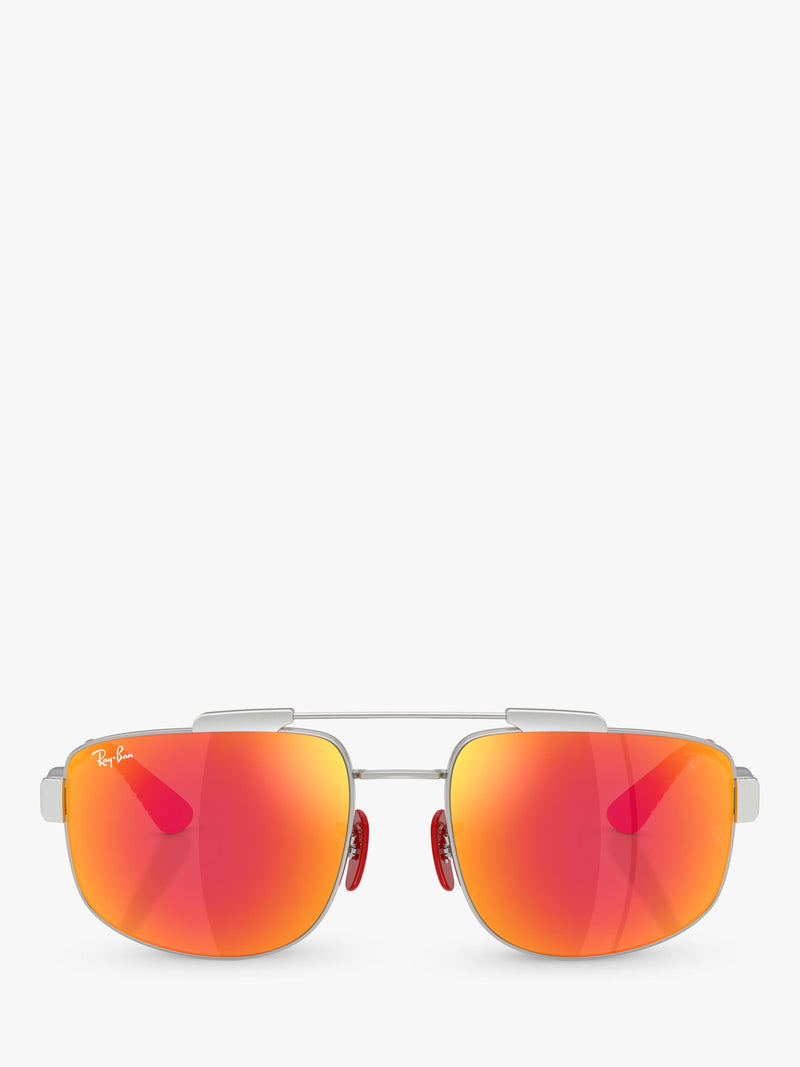 Ray-Ban metal silver square sunglasses 58mm, UK version