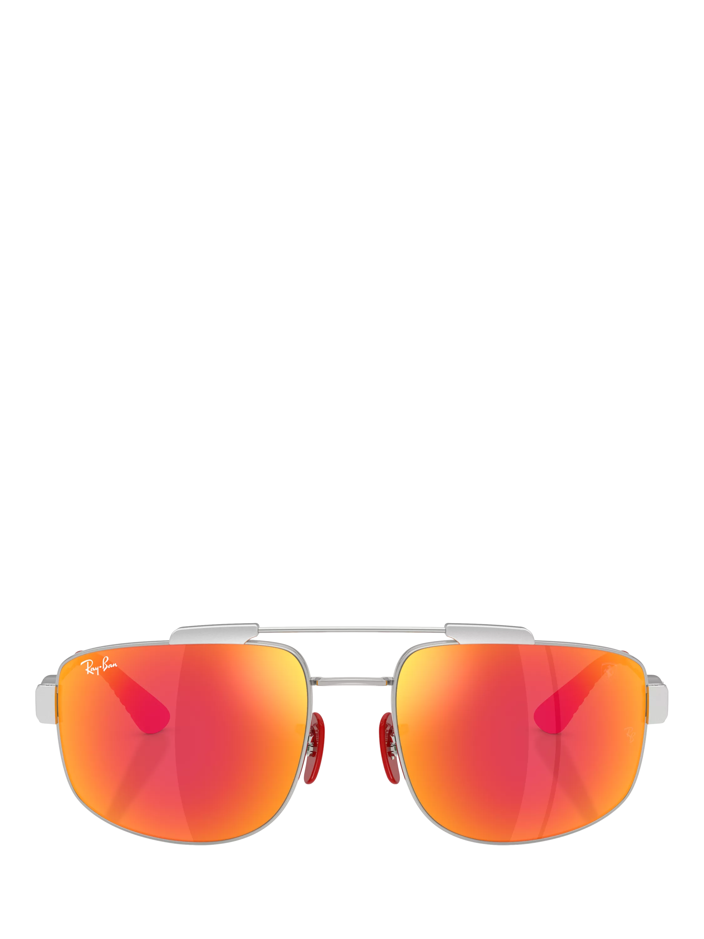 Ray-Ban metal silver square sunglasses 58mm, UK version