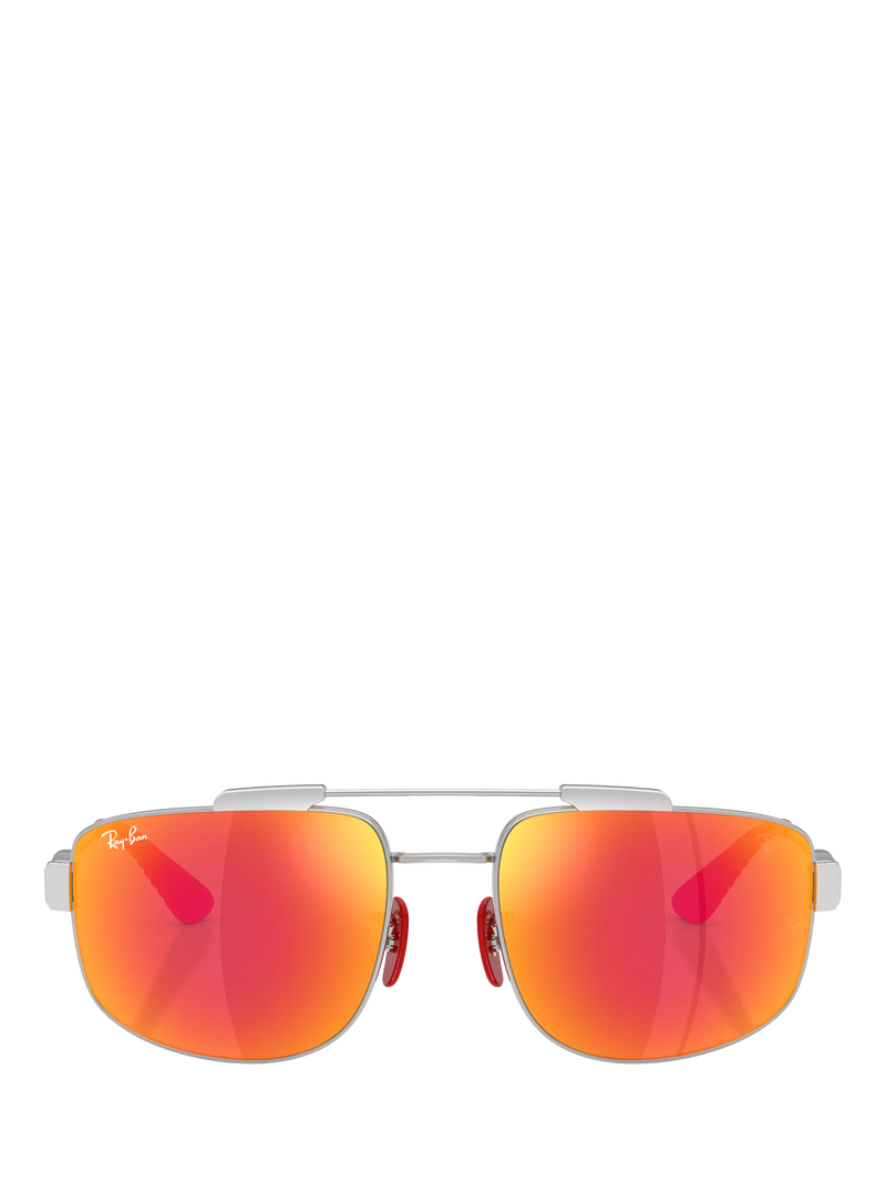 Ray-Ban metal silver square sunglasses 58mm, UK version