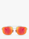 Ray-Ban metal silver square sunglasses 58mm, UK version