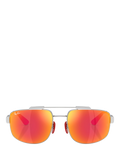 Ray-Ban metal silver square sunglasses 58mm, UK version