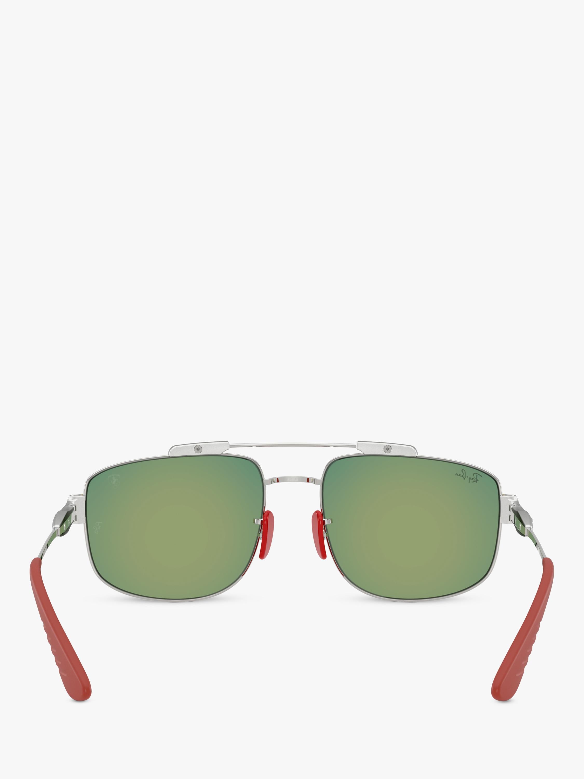 Ray-Ban metal silver square sunglasses 58mm, UK version