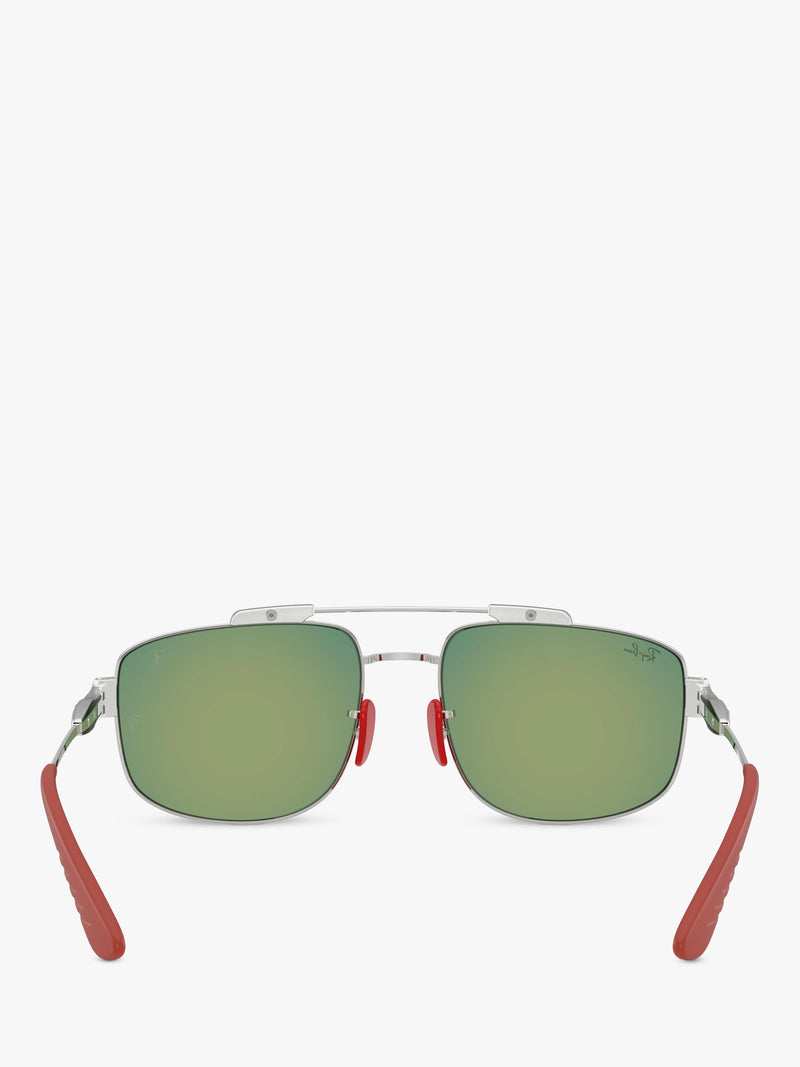 Ray-Ban metal silver square sunglasses 58mm, UK version