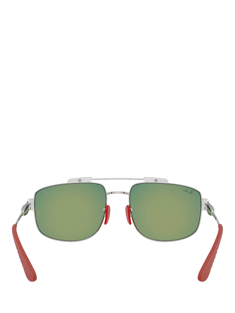 Ray-Ban metal silver square sunglasses 58mm, UK version