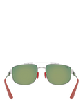 Ray-Ban metal silver square sunglasses 58mm, UK version