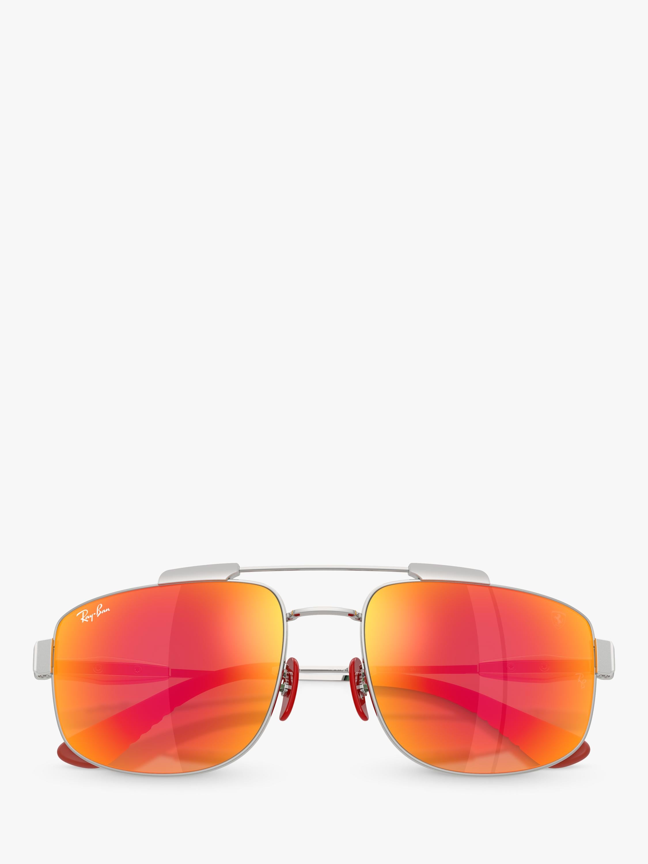 Ray-Ban metal silver square sunglasses 58mm, UK version
