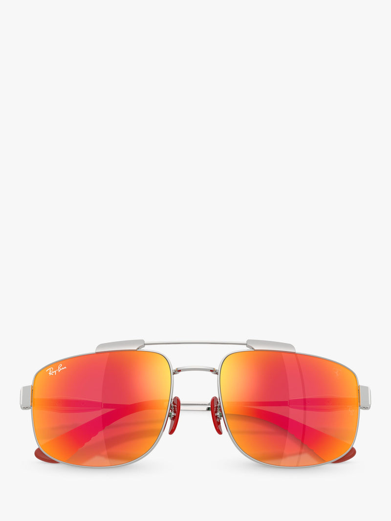 Ray-Ban metal silver square sunglasses 58mm, UK version