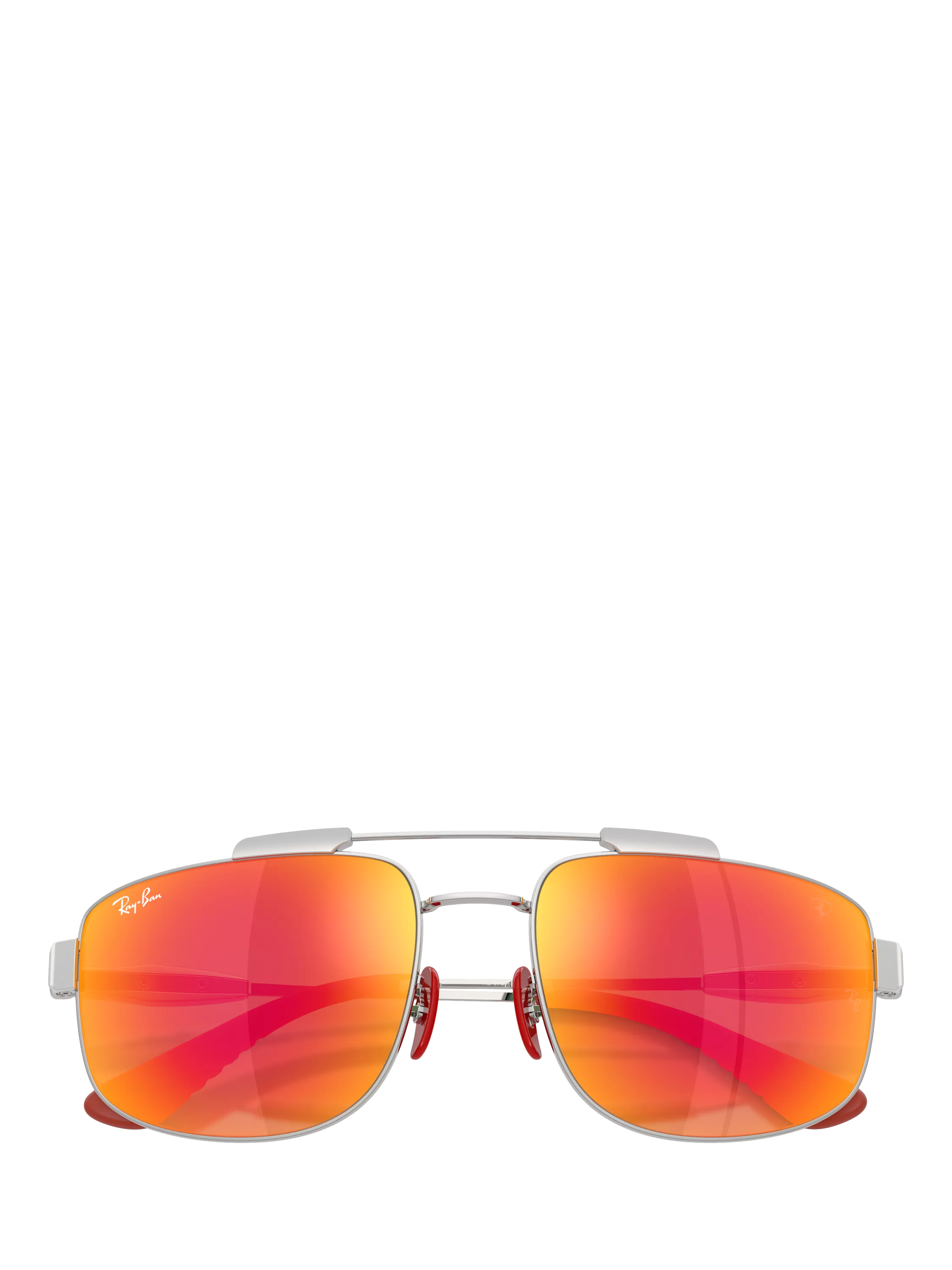 Ray-Ban metal silver square sunglasses 58mm, UK version