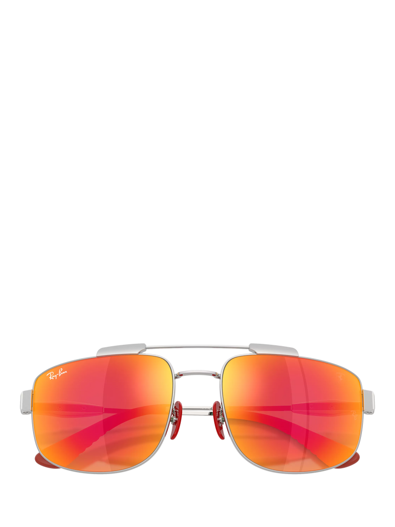 Ray-Ban metal silver square sunglasses 58mm, UK version