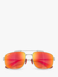 Ray-Ban metal silver square sunglasses 58mm, UK version