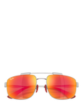 Ray-Ban metal silver square sunglasses 58mm, UK version