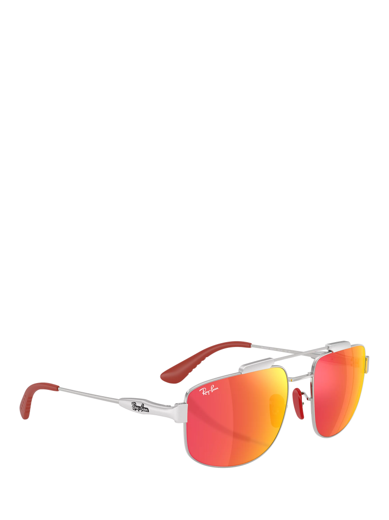 Ray-Ban metal silver square sunglasses 58mm, UK version