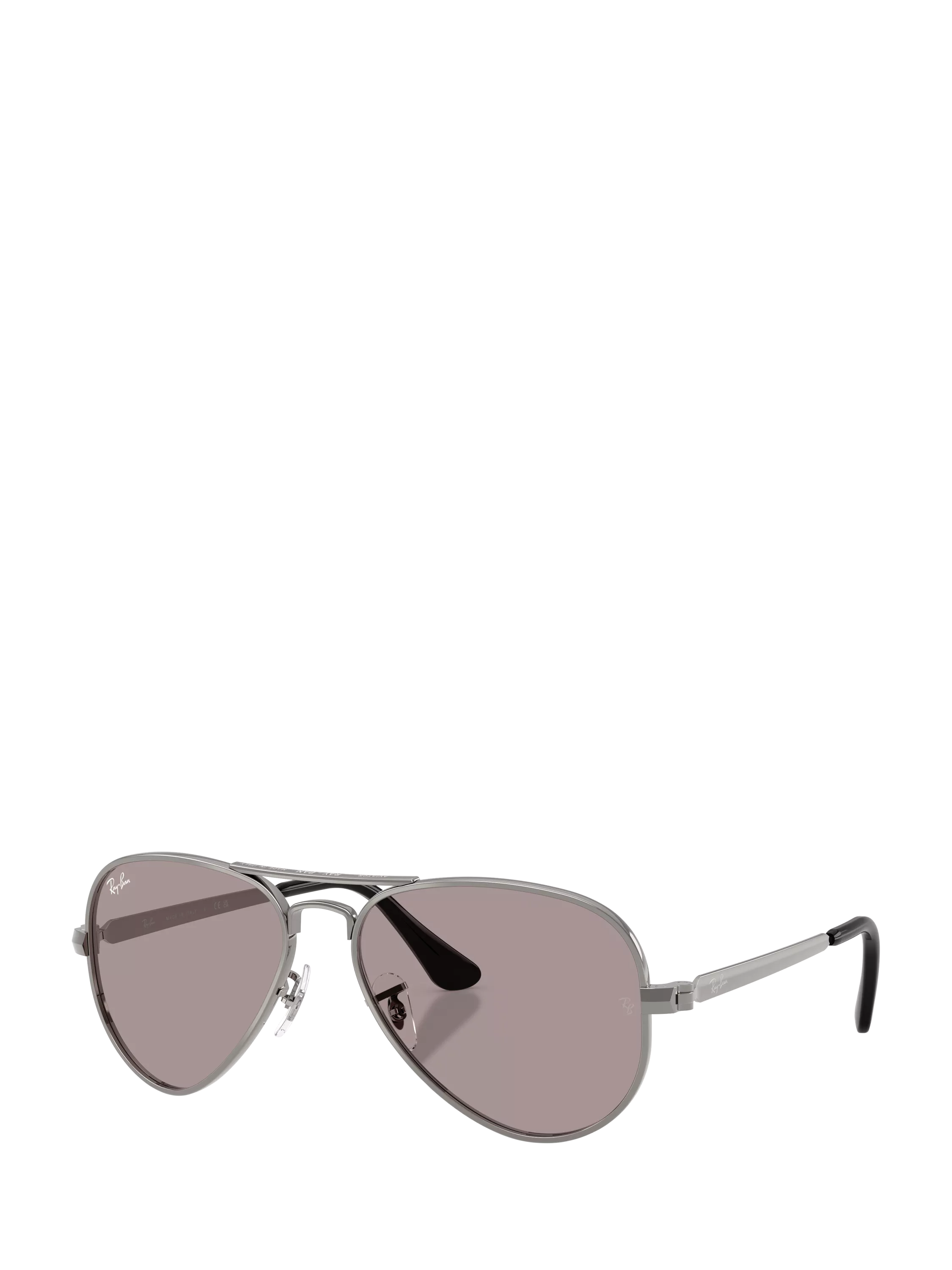 Ray-Ban Max Aviator Gunmetal/Purple sunglasses 58mm, imported from the UK