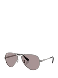 Ray-Ban Max Aviator Gunmetal/Purple sunglasses 58mm, imported from the UK