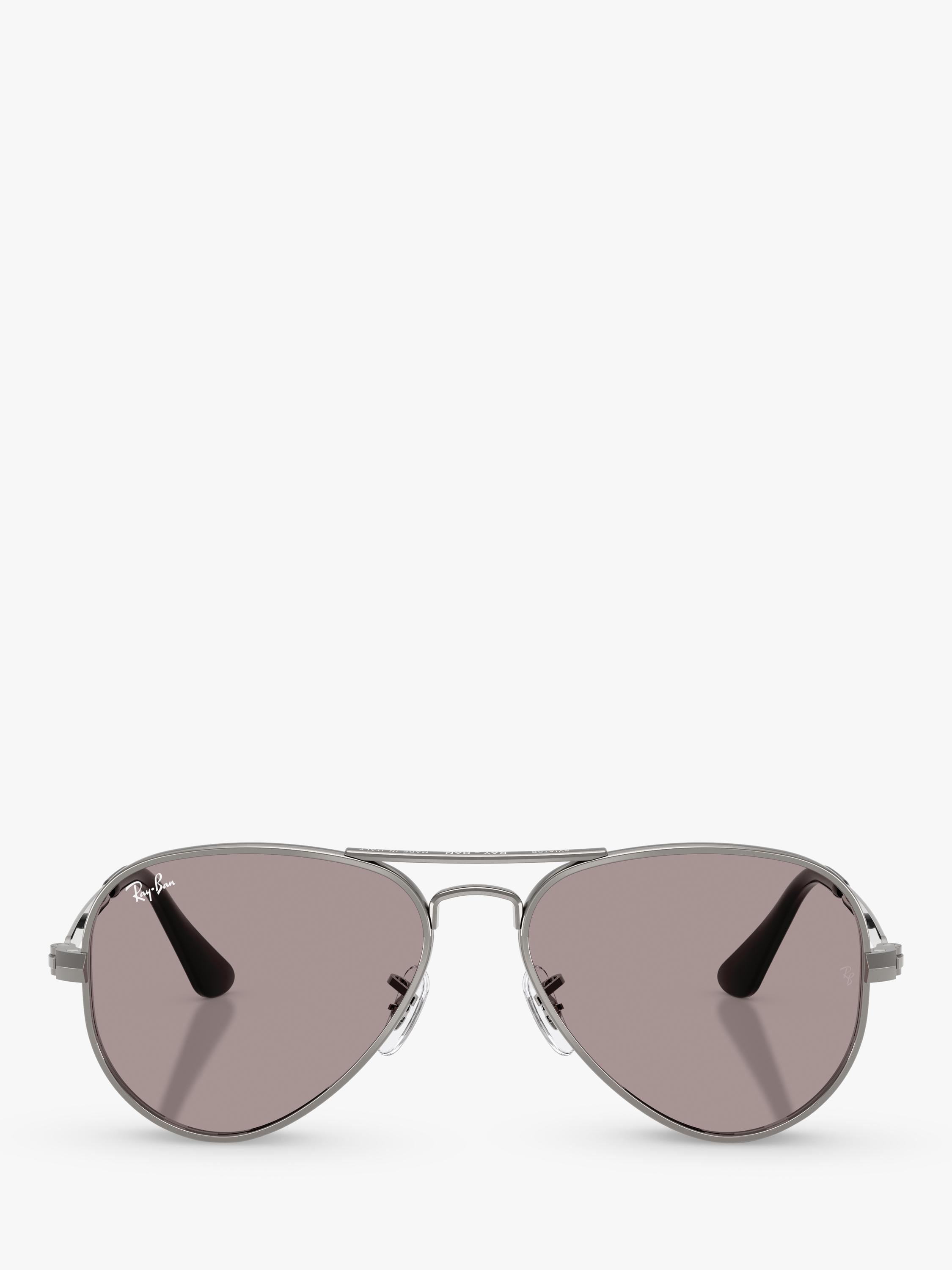 Ray-Ban Max Aviator Gunmetal/Purple sunglasses 58mm, imported from the UK