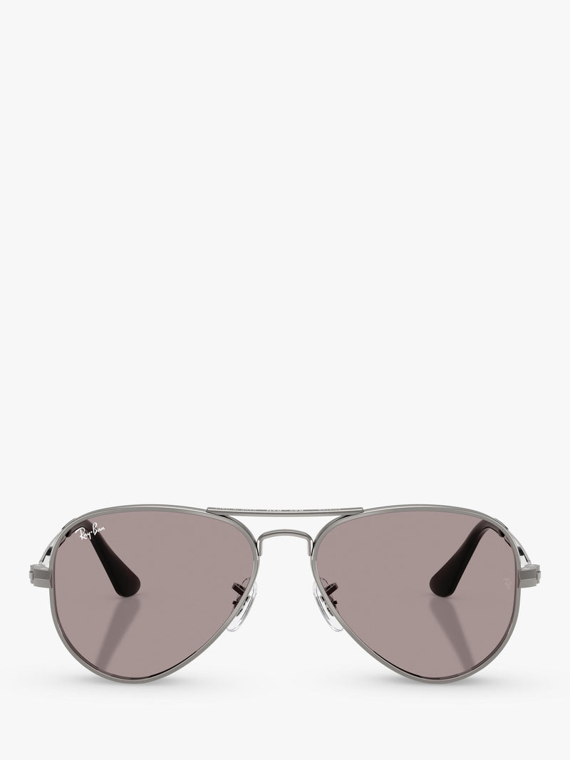 Ray-Ban Max Aviator Gunmetal/Purple sunglasses 58mm, imported from the UK