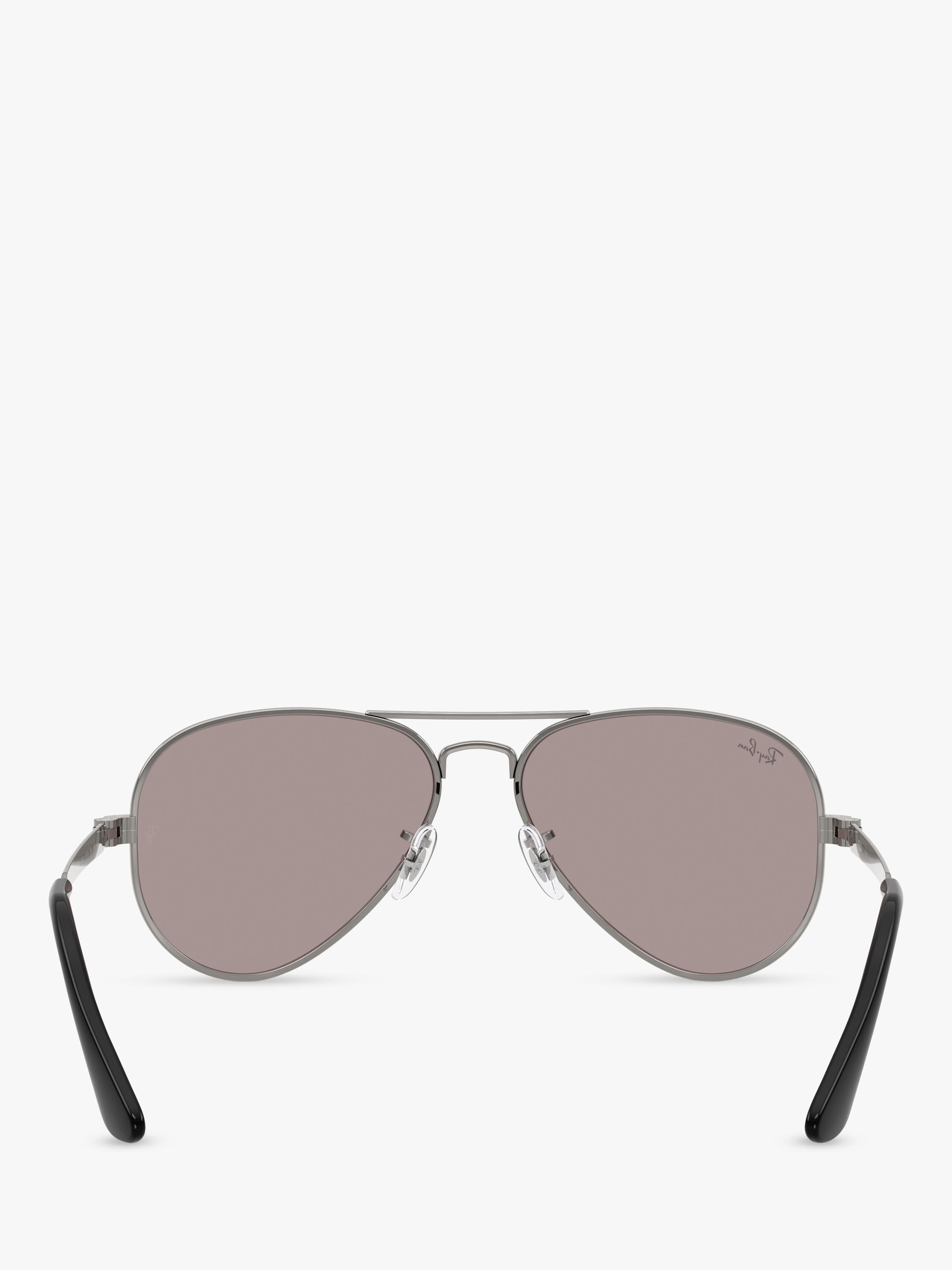 Ray-Ban Max Aviator Gunmetal/Purple sunglasses 58mm, imported from the UK