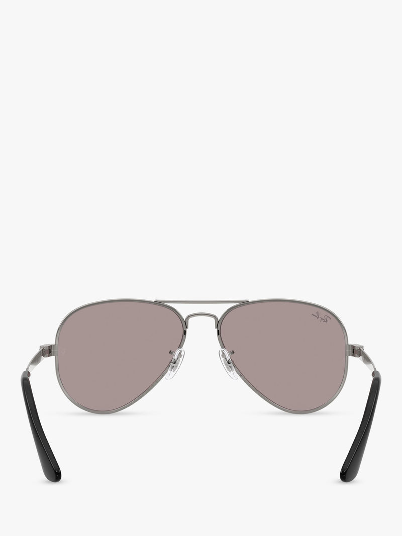 Ray-Ban Max Aviator Gunmetal/Purple sunglasses 58mm, imported from the UK
