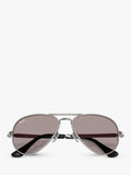 Ray-Ban Max Aviator Gunmetal/Purple sunglasses 58mm, imported from the UK