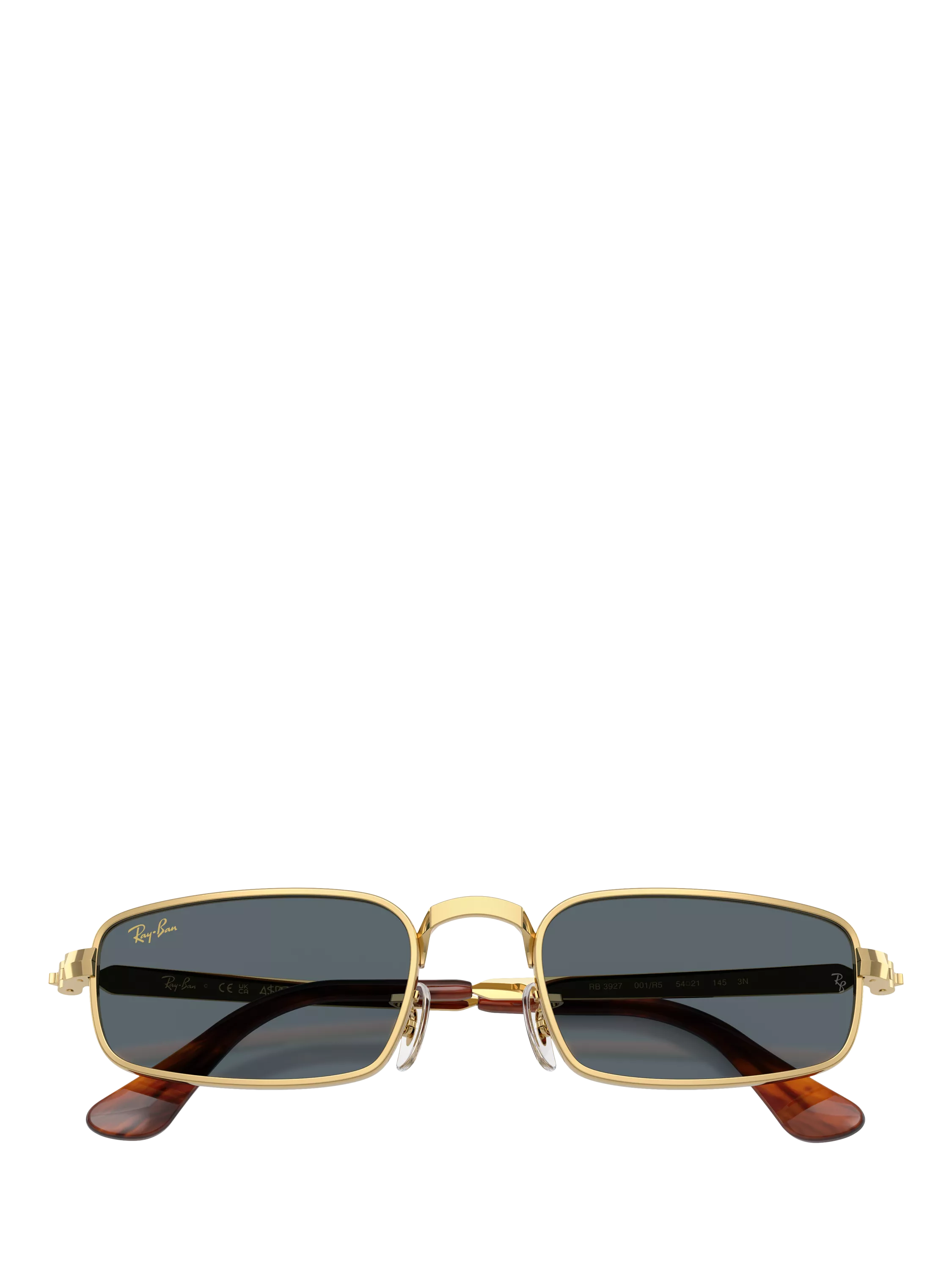 Ray-Ban RB3927 rectangular sunglasses arista gold blue, UK version
