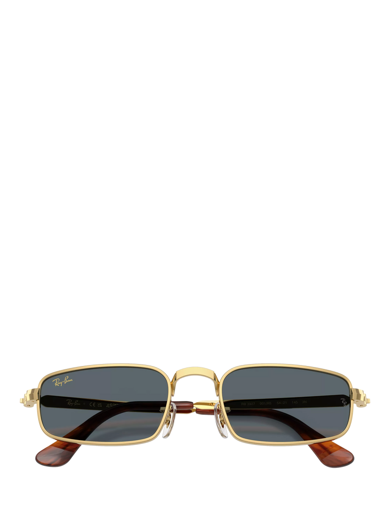Ray-Ban RB3927 rectangular sunglasses arista gold blue, UK version