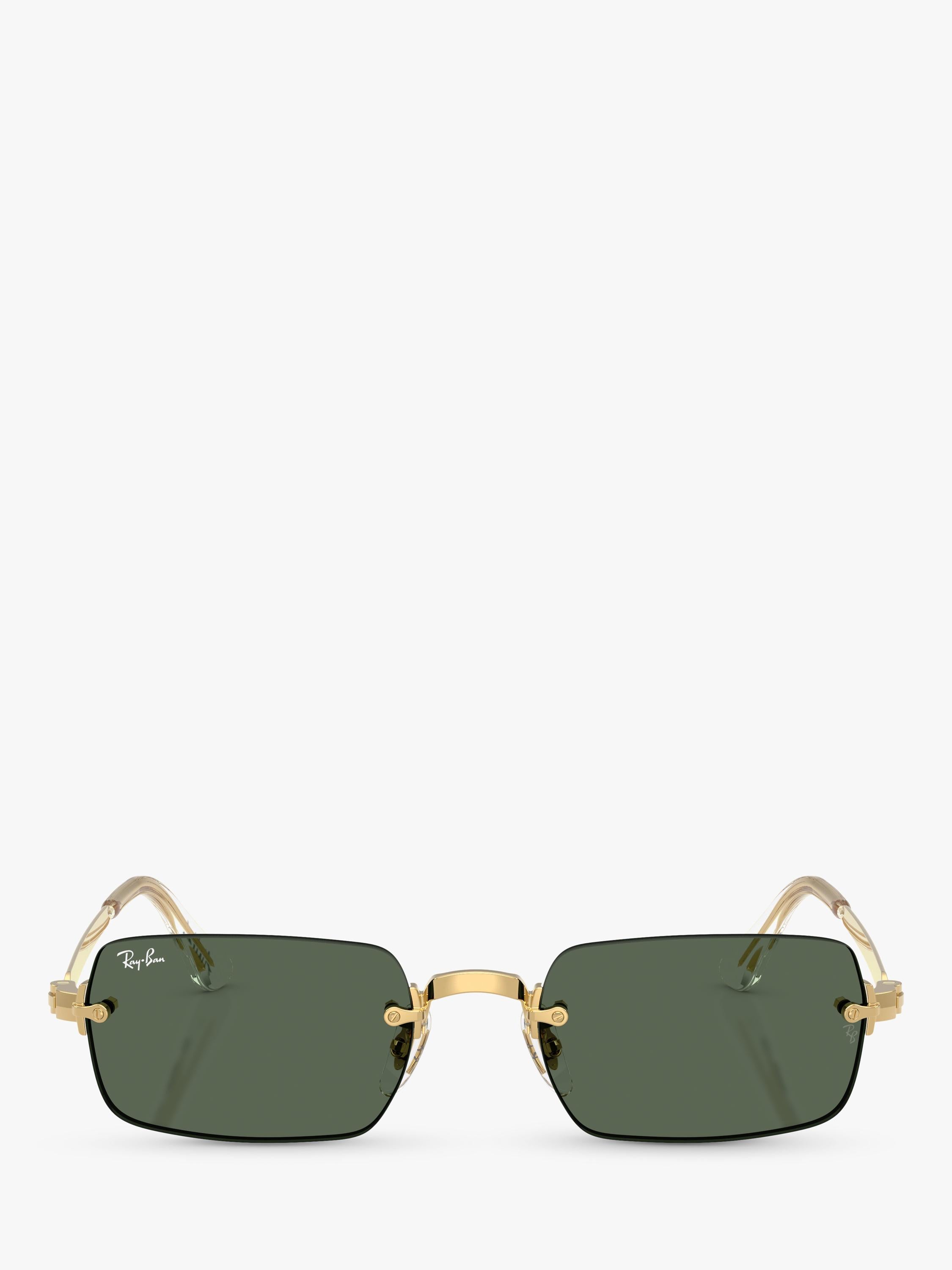 Ray-Ban square sunglasses arista gold green 54mm, imported from the UK