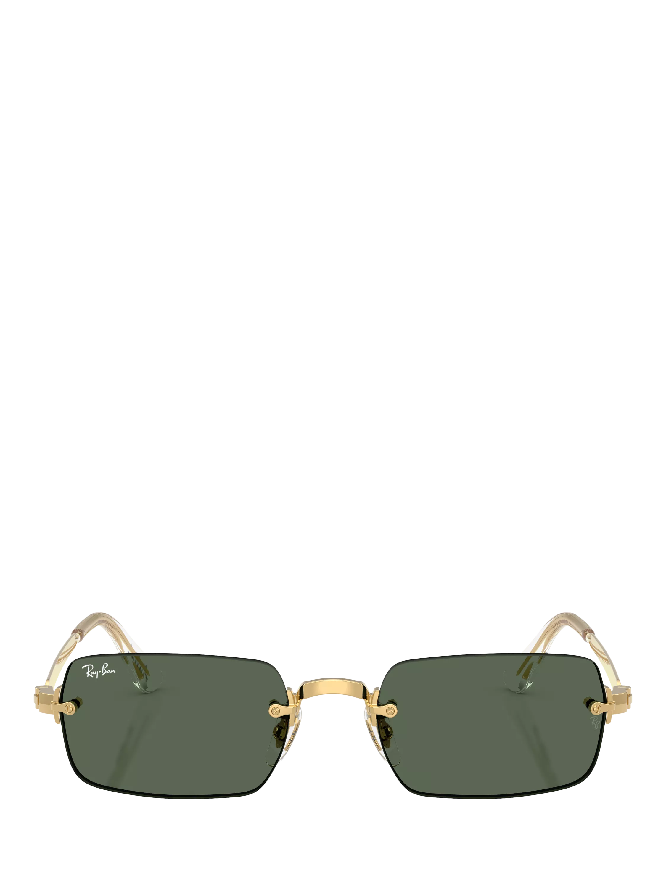 Ray-Ban square sunglasses arista gold green 54mm, imported from the UK