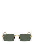 Ray-Ban square sunglasses arista gold green 54mm, imported from the UK