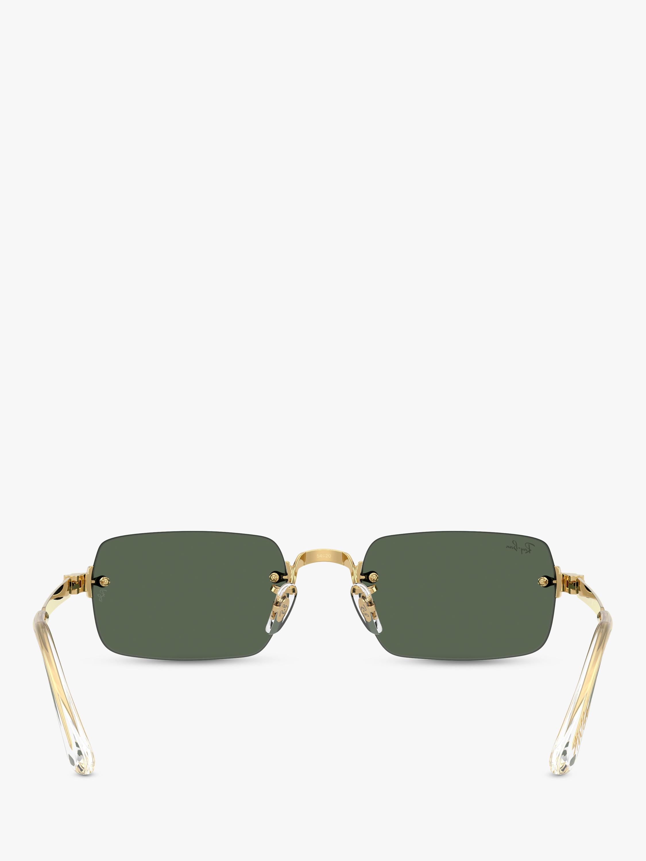 Ray-Ban square sunglasses arista gold green 54mm, imported from the UK