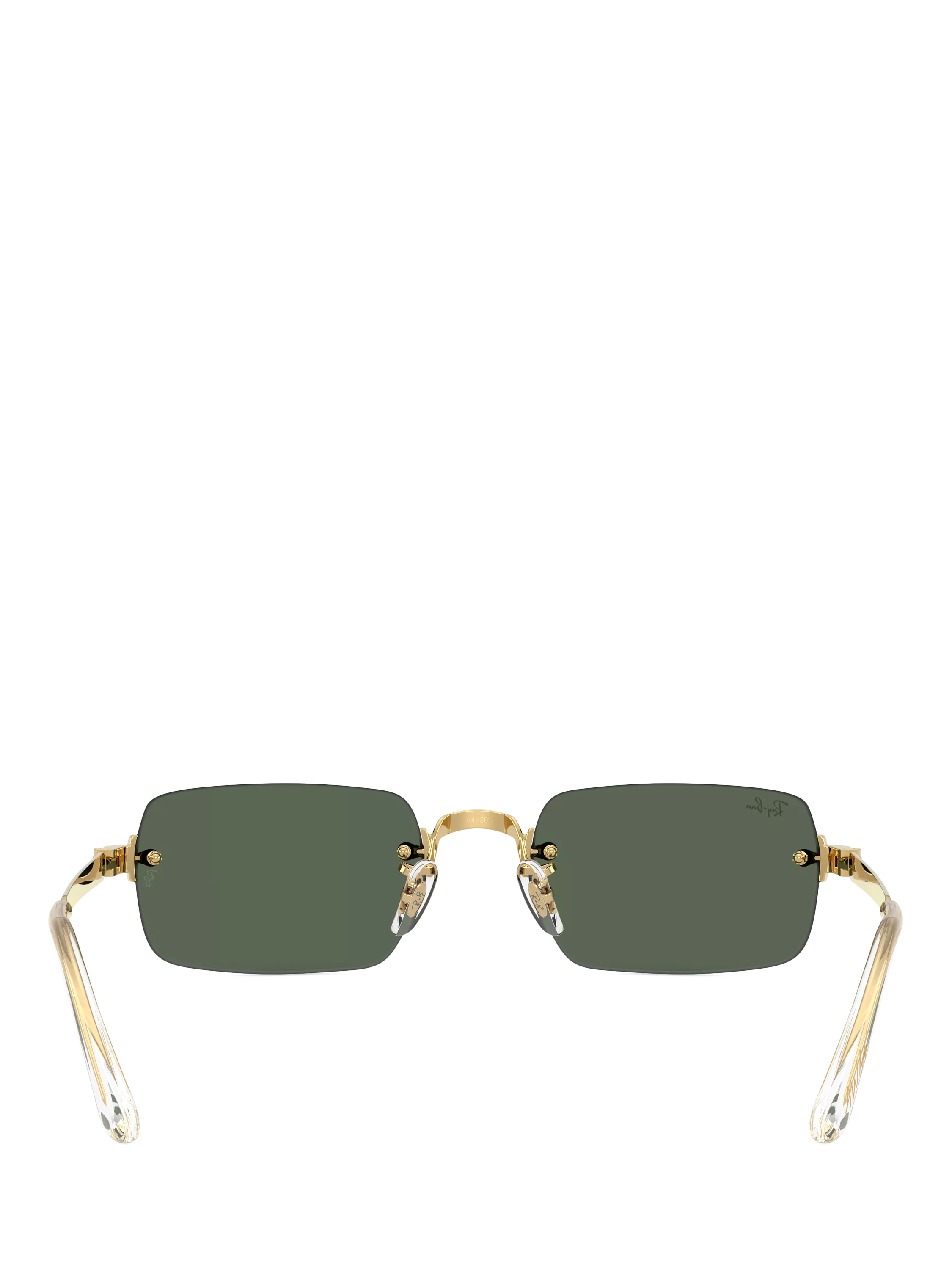 Ray-Ban square sunglasses arista gold green 54mm, imported from the UK