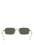Ray-Ban square sunglasses arista gold green 54mm, imported from the UK