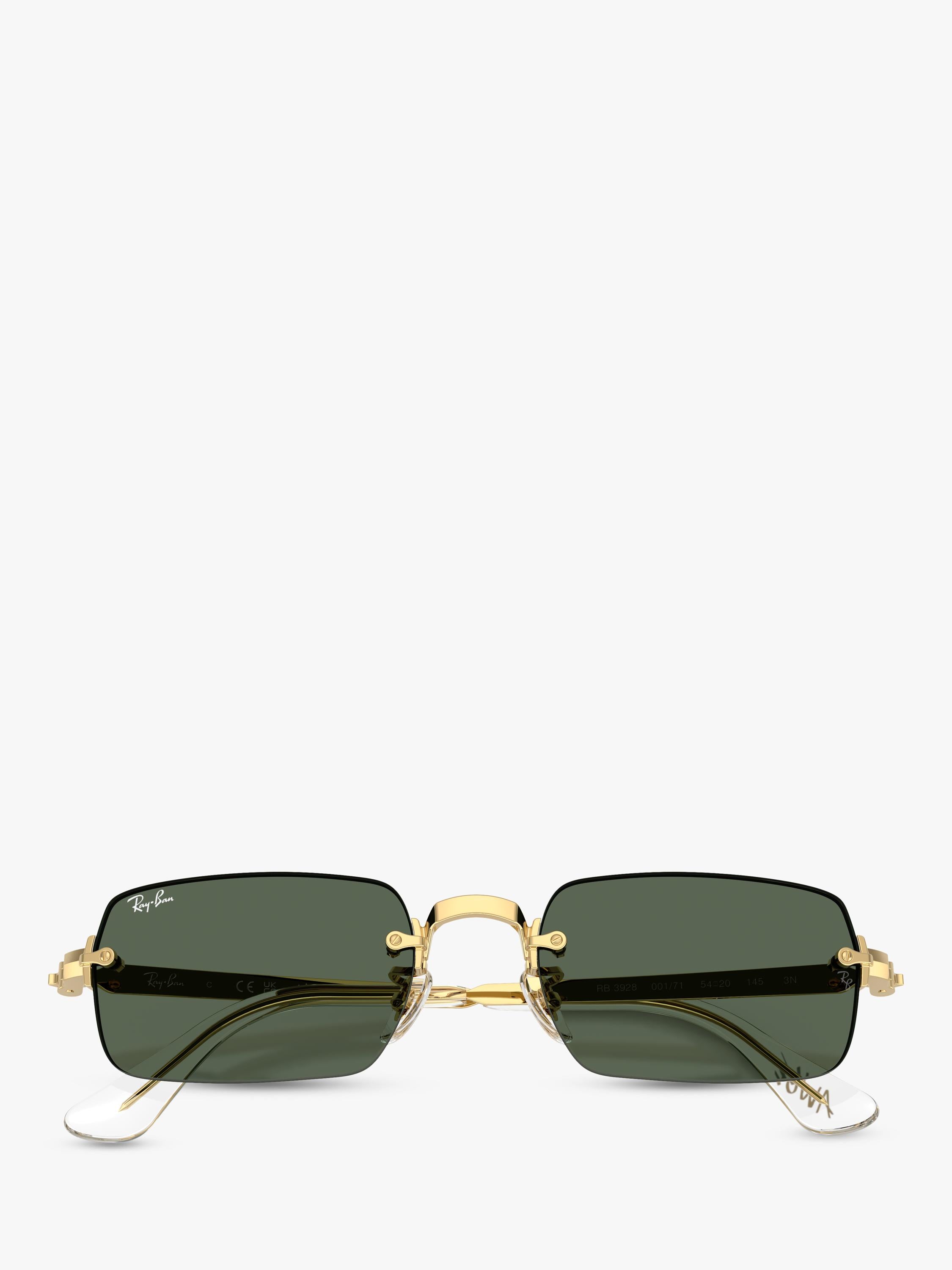 Ray-Ban square sunglasses arista gold green 54mm, imported from the UK