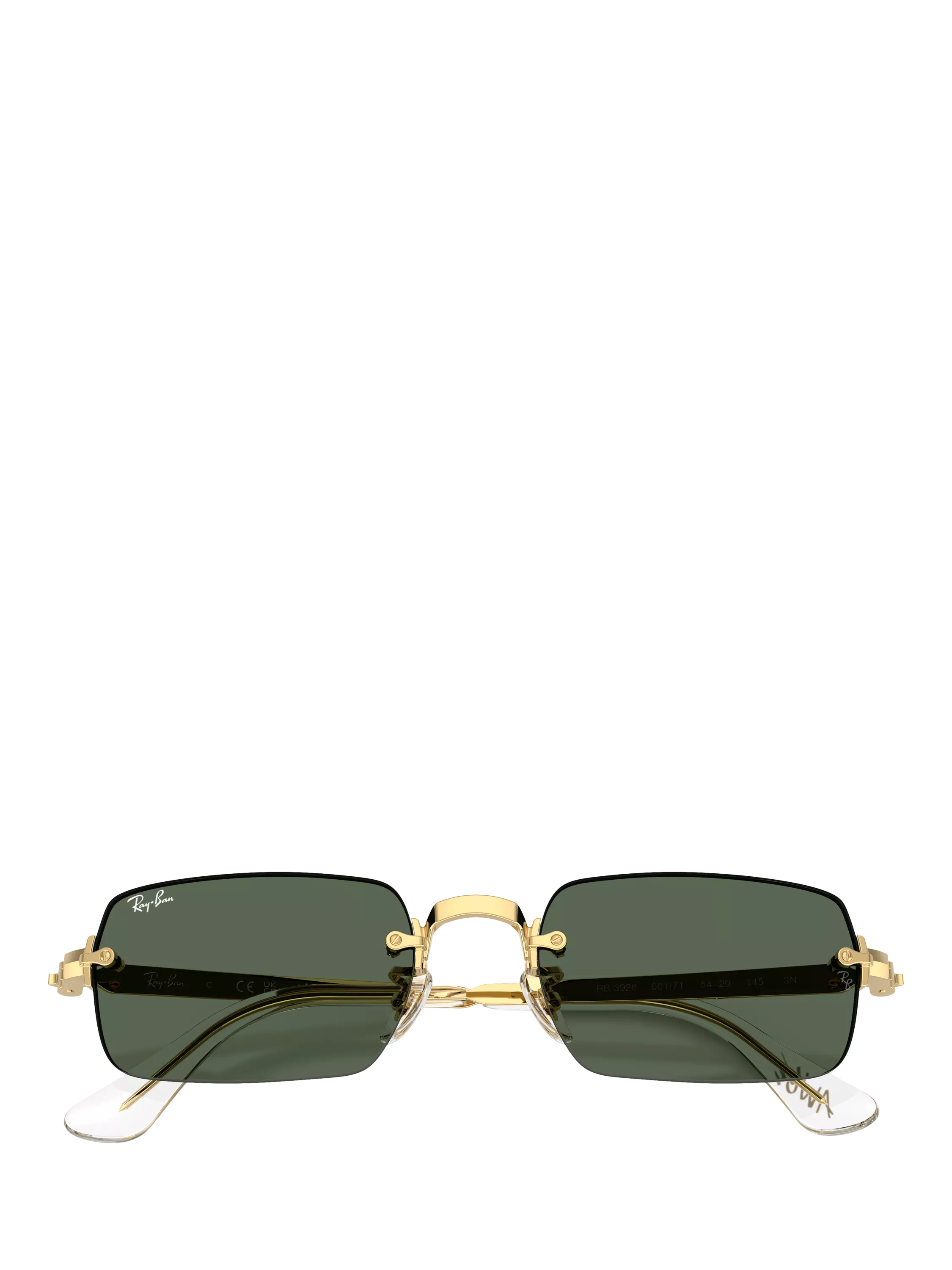 Ray-Ban square sunglasses arista gold green 54mm, imported from the UK