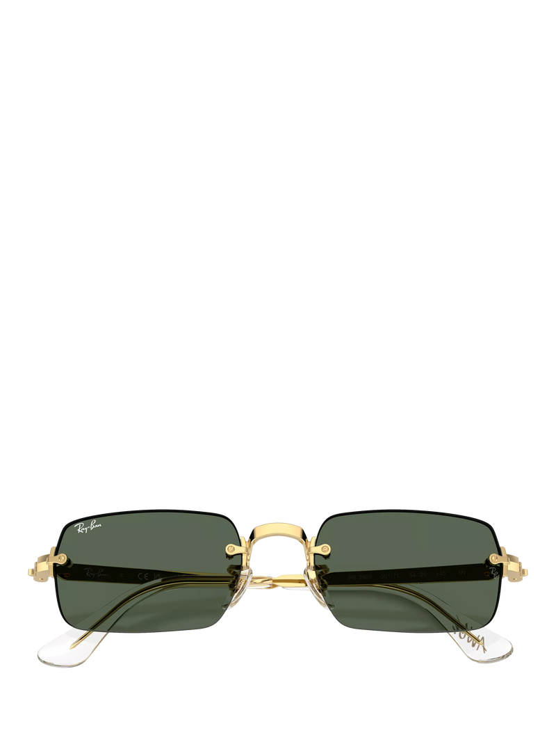 Ray-Ban square sunglasses arista gold green 54mm, imported from the UK