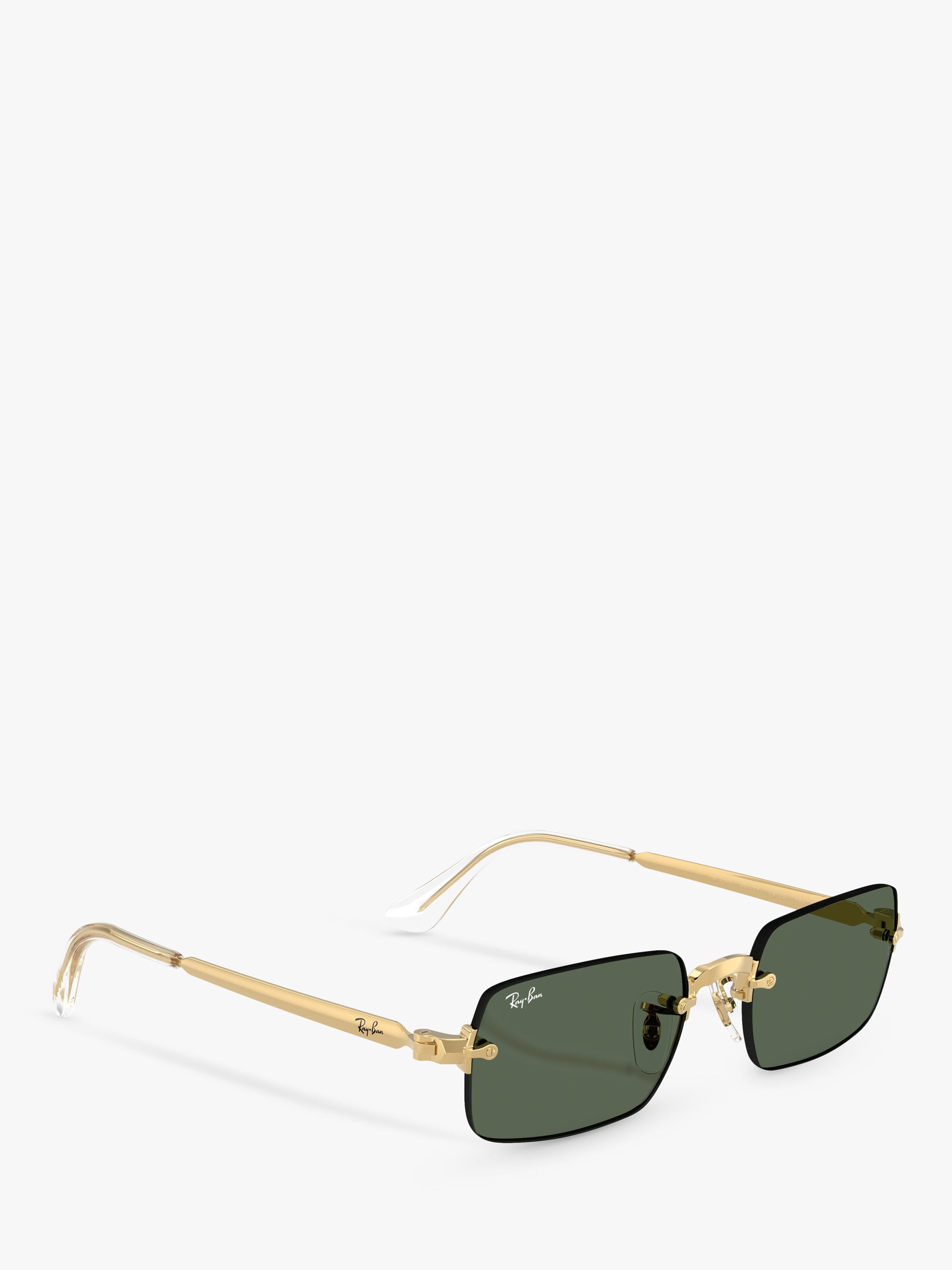 Ray-Ban square sunglasses arista gold green 54mm, imported from the UK