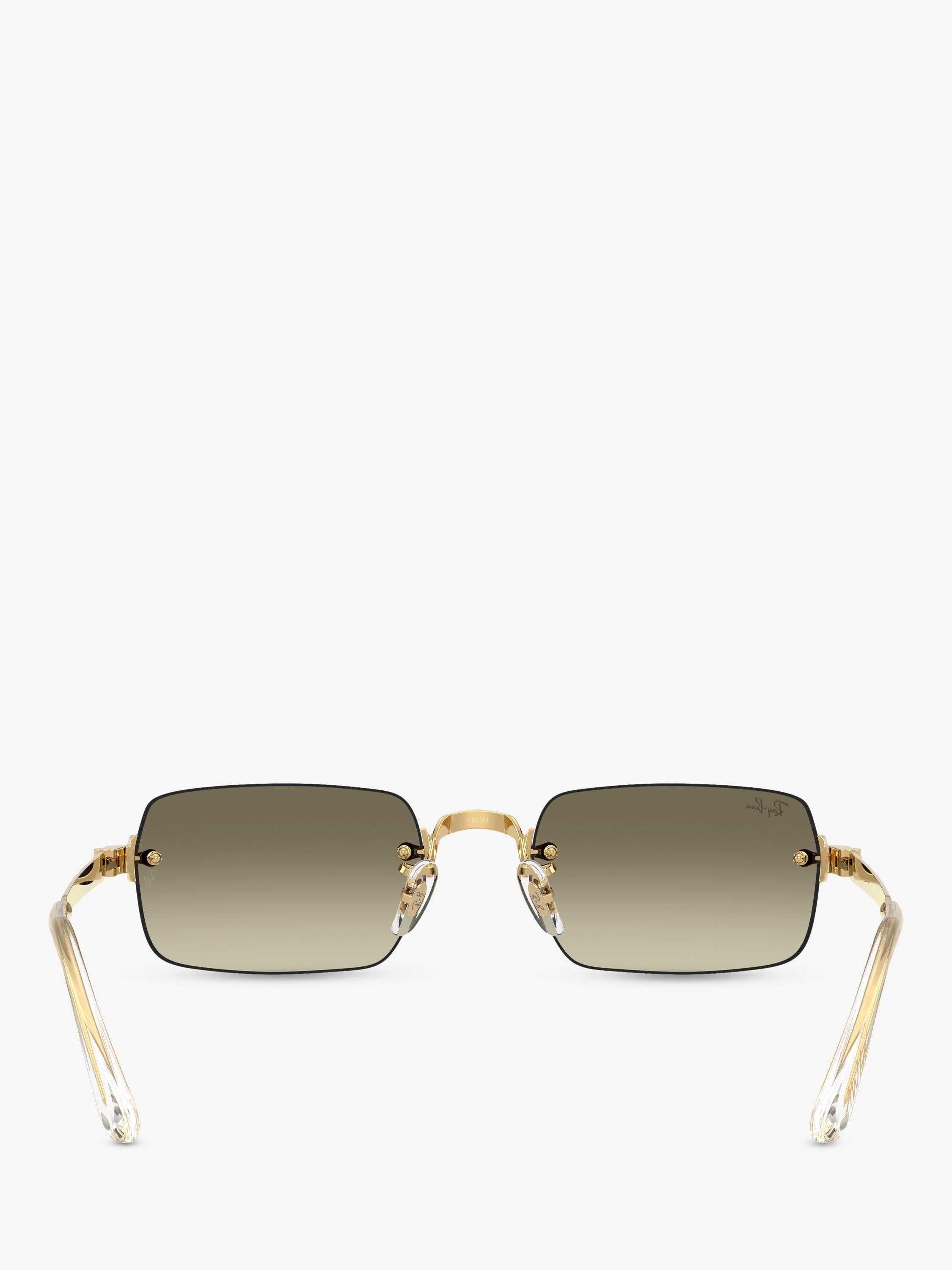 Ray-Ban RB3928 square sunglasses with gold frame, UK version