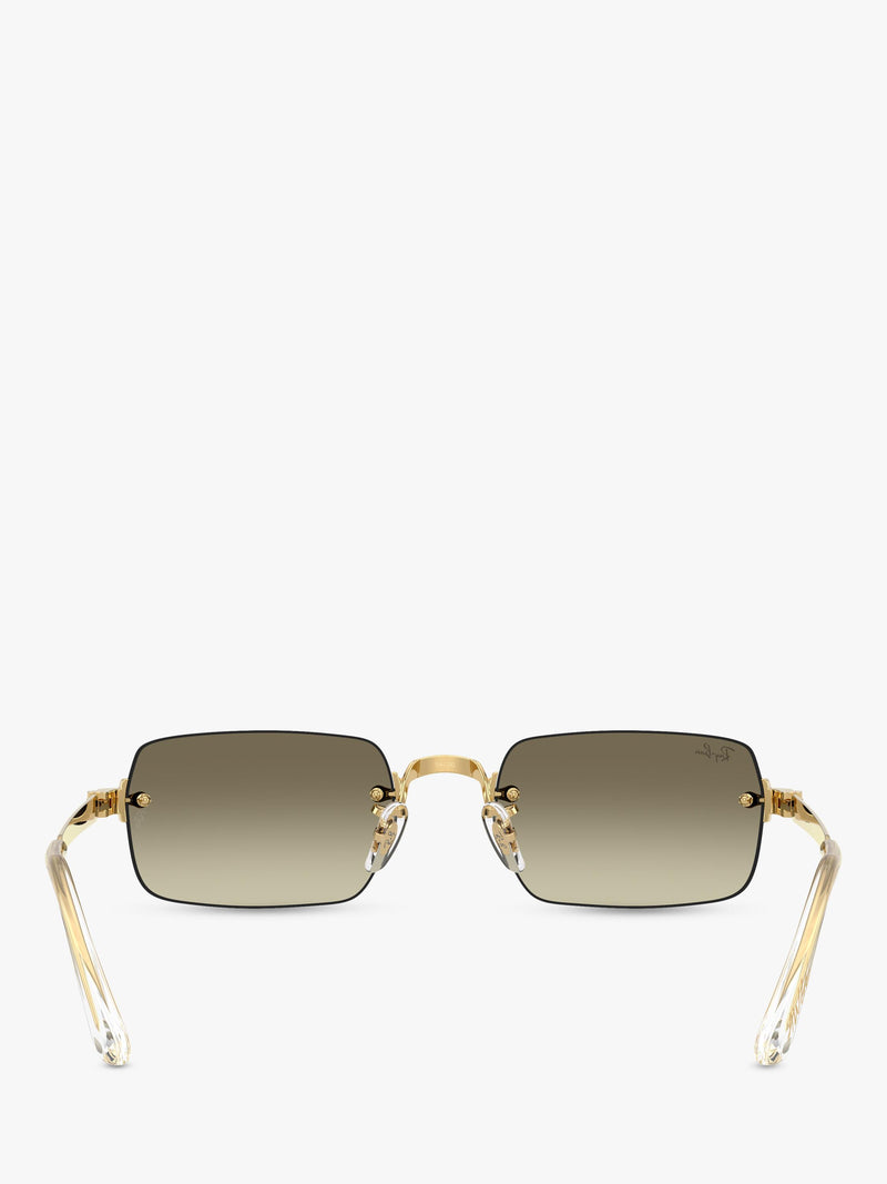 Ray-Ban RB3928 square sunglasses with gold frame, UK version