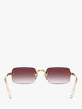 Ray-Ban RB3928 rectangular sunglasses in Arista Gold with Purple Gradient, UK version